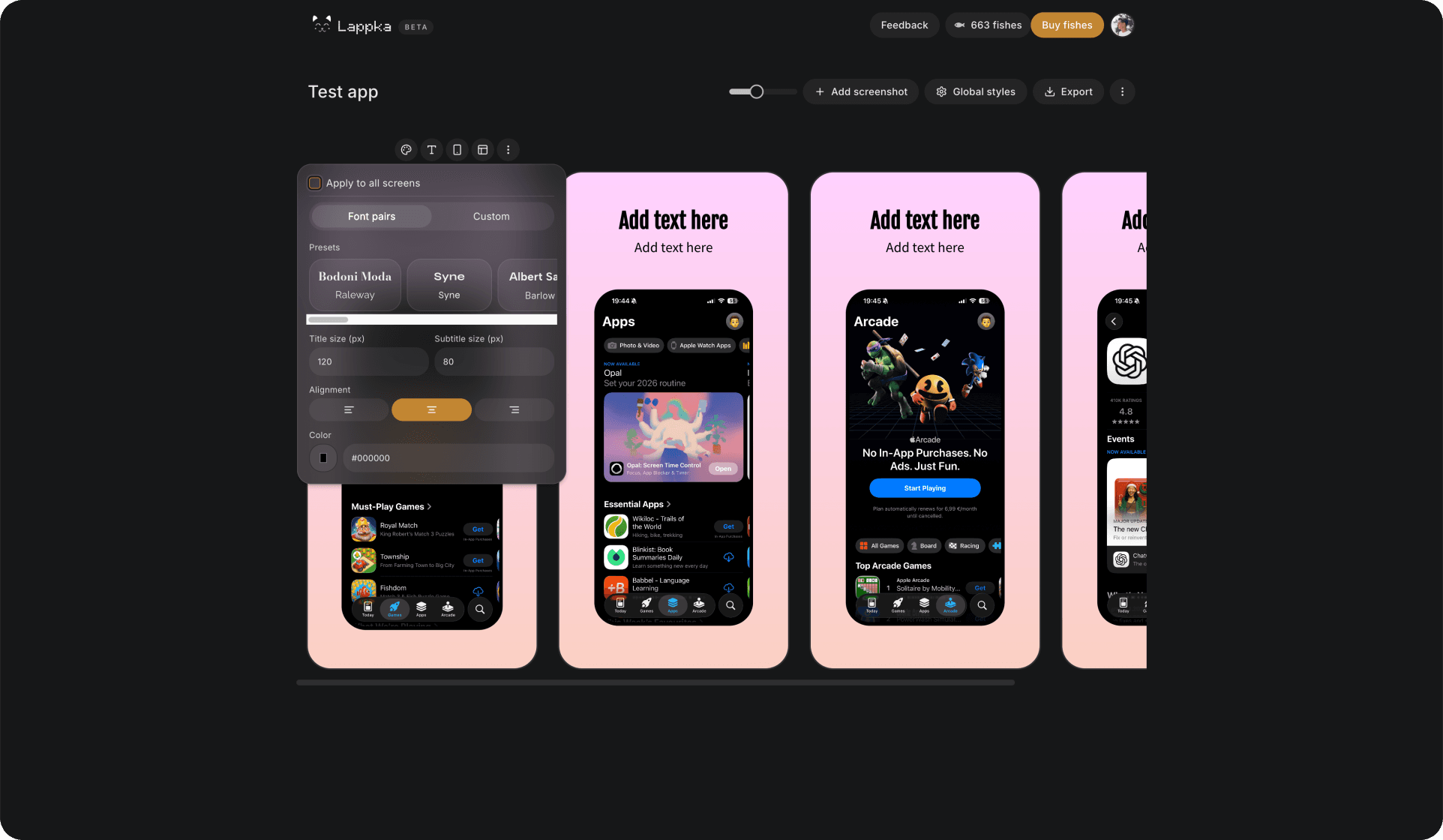 Editing tool showcase